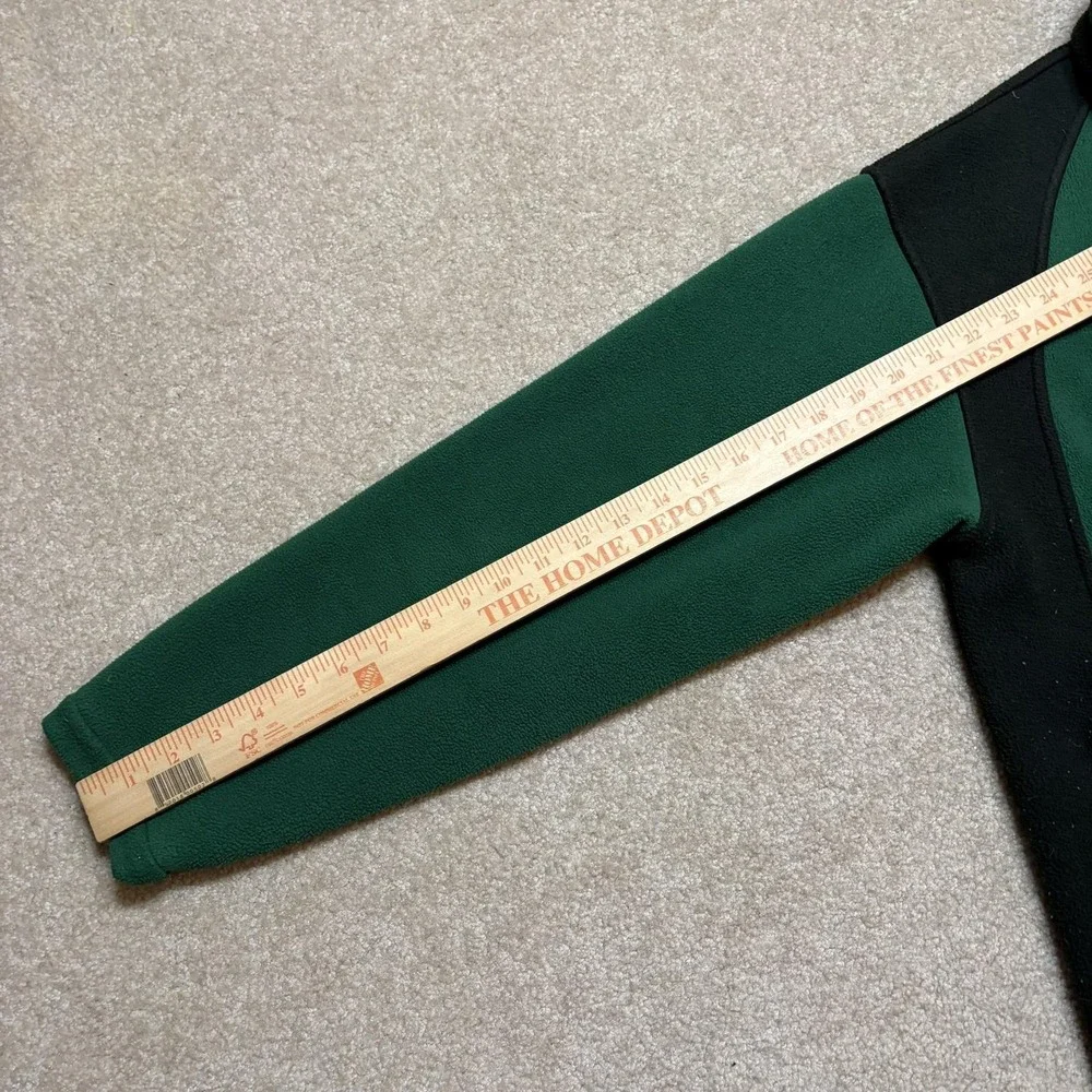 The North Face Jacket Boys XL Green‎ Black Fleece Full Zip Pockets Outdoor